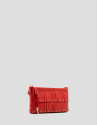 Mini Chloe bag in red leather with fringe | Roberto Verino