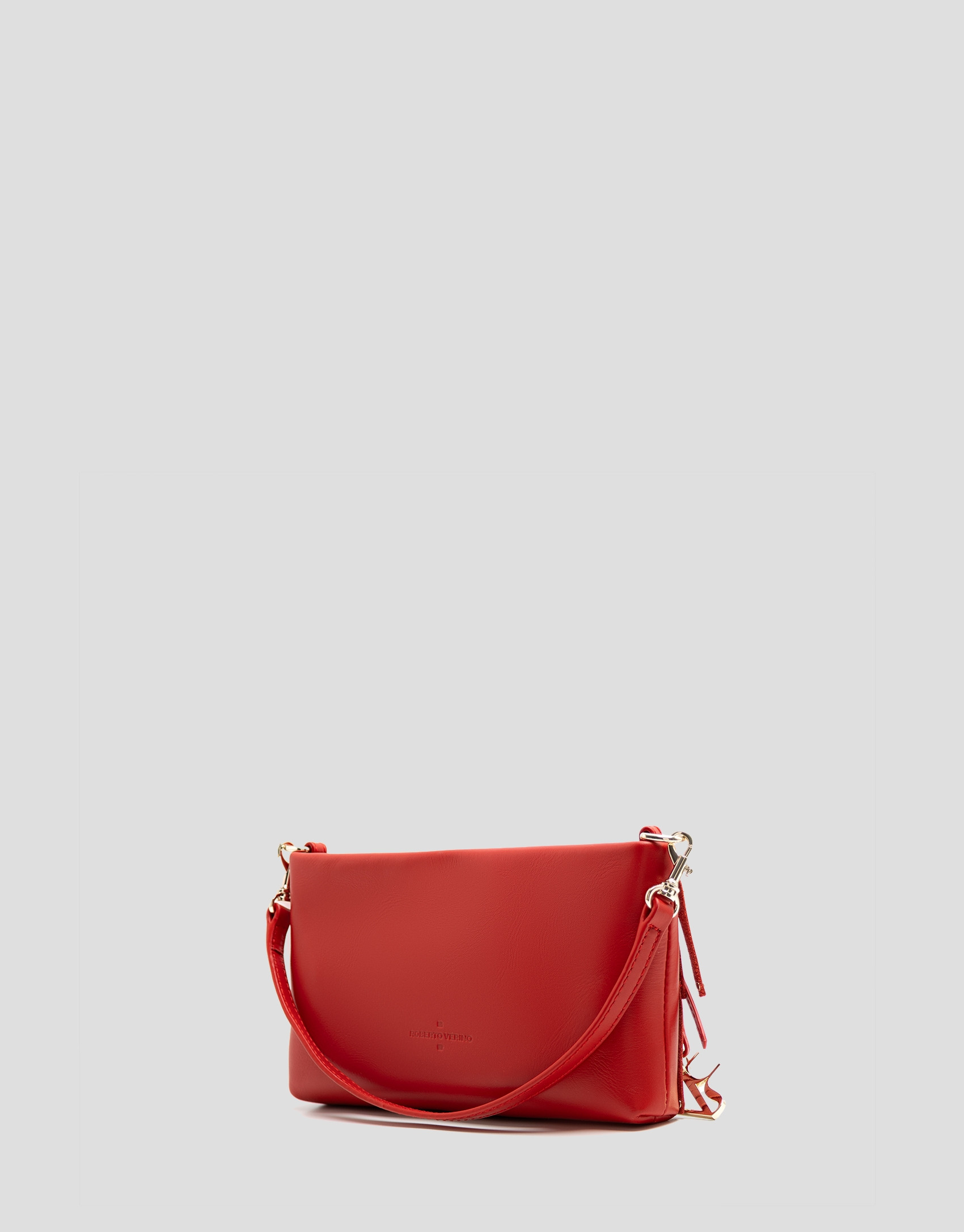 Mini Chloe bag in red leather with fringe | Roberto Verino