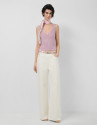 Pink floral print silk scarf - Woman - SS2026 | Roberto Verino