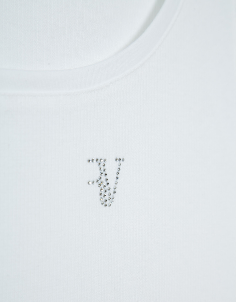 White ribbed tank top - Woman - SS2026 | Roberto Verino