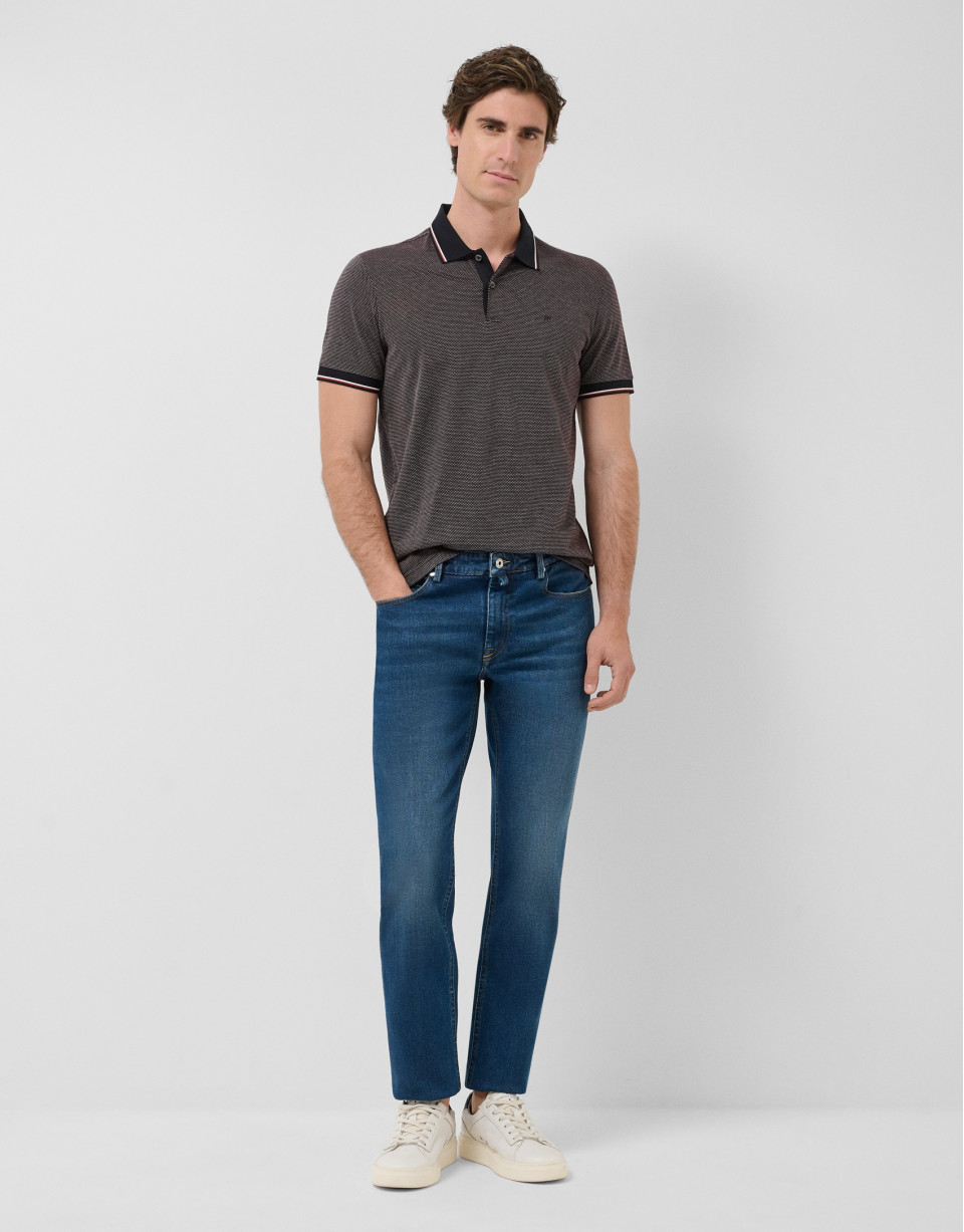 Regular fit medium blue men's denim trousers | Roberto Verino