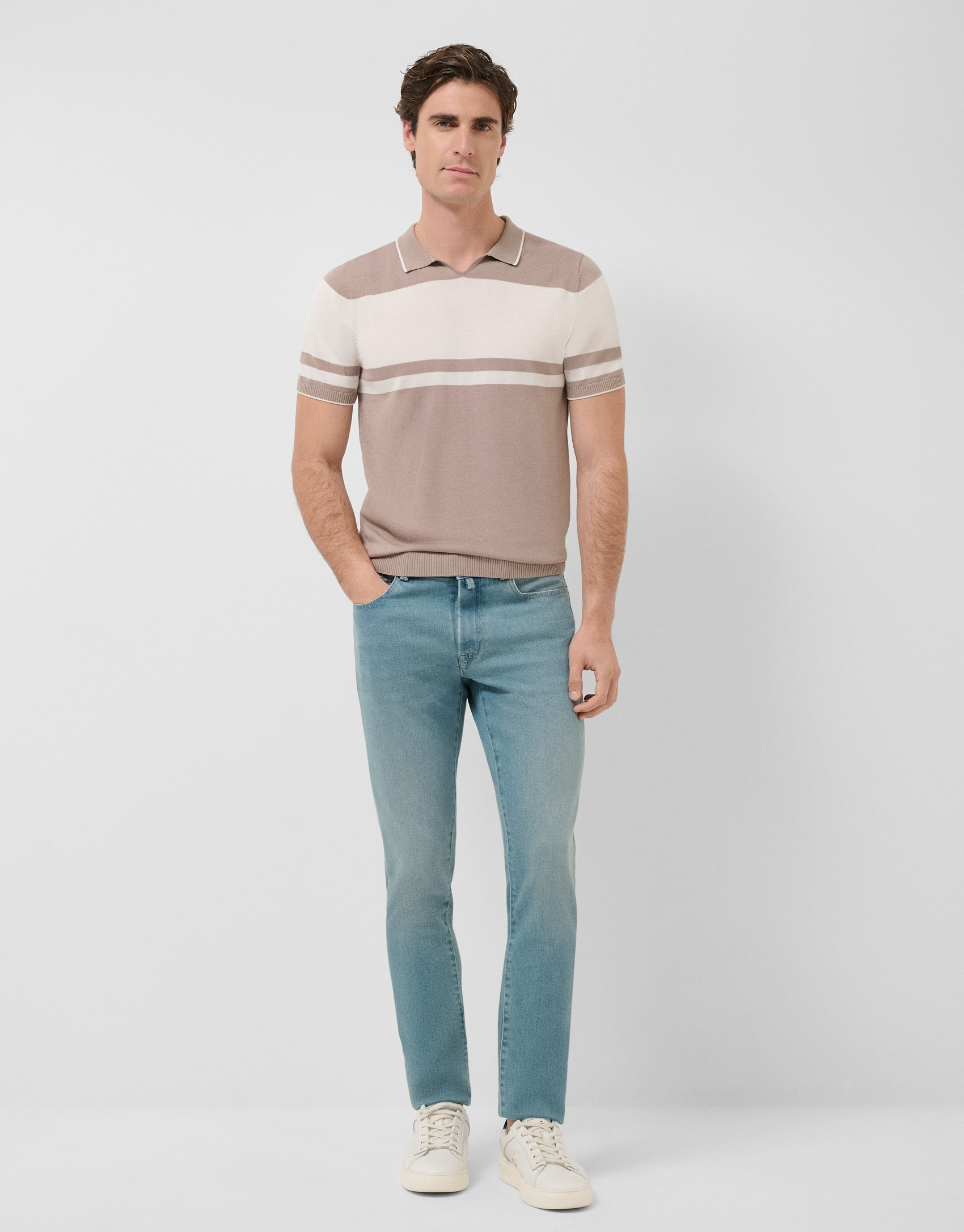 Pantalón vaquero denim slim azul claro - Hombre | Roberto Verino