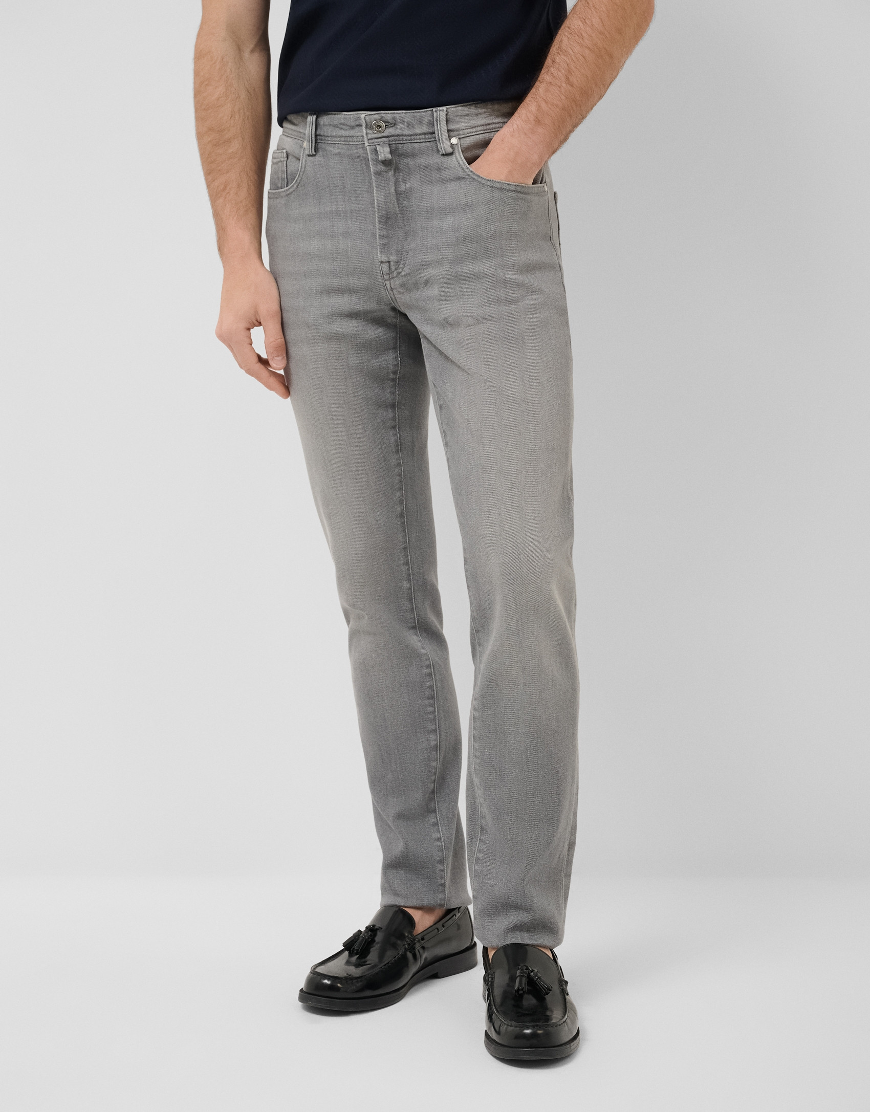 Pantalón vaquero denim slim gris claro - Hombre | Roberto Verino