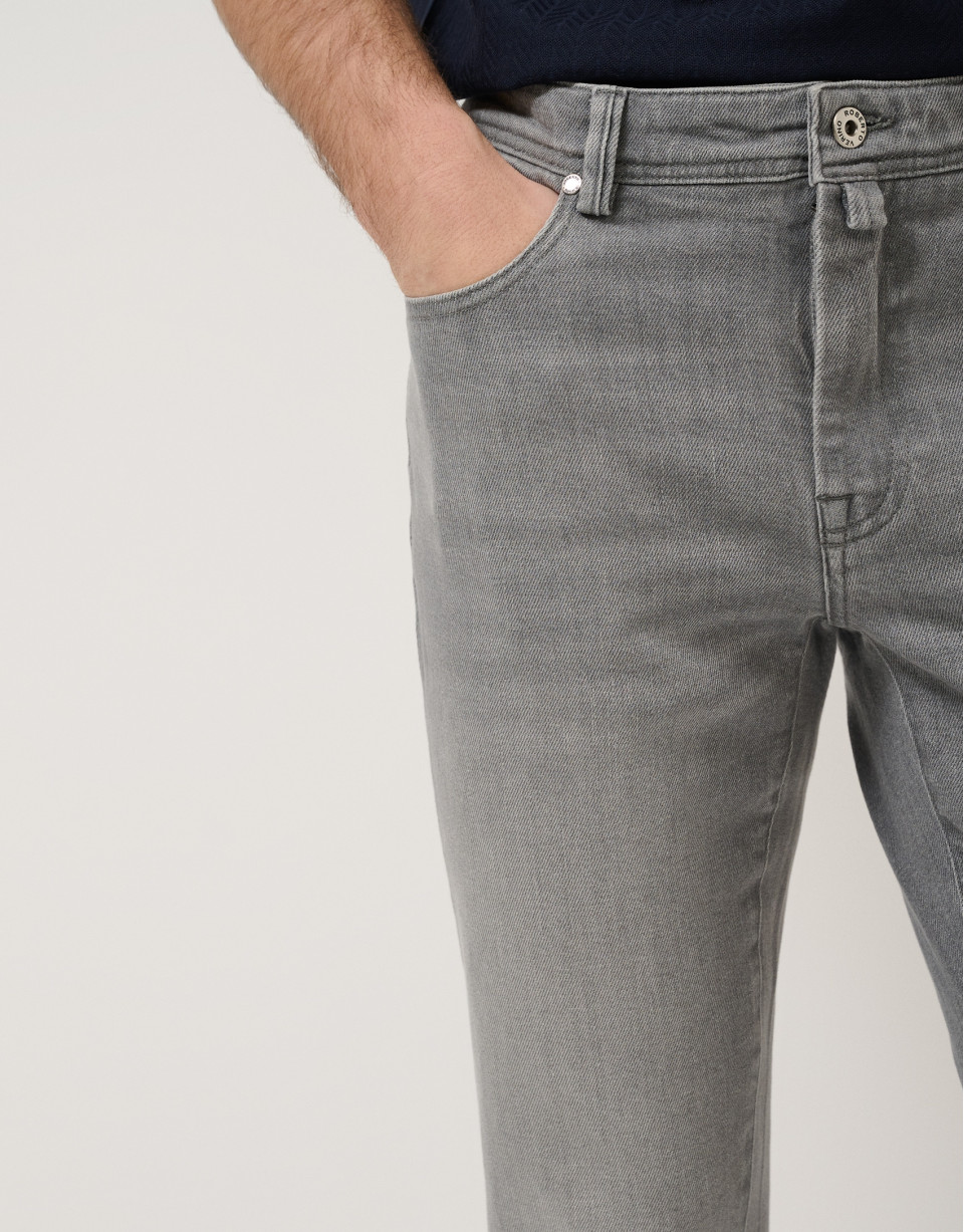 Pantalón vaquero denim slim gris claro - Hombre | Roberto Verino