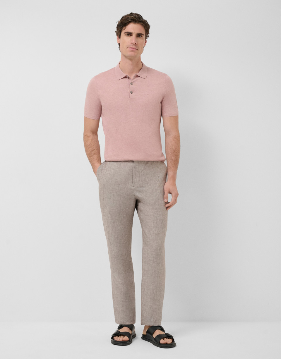 Grey linen trousers - Man - SS2026 | Roberto Verino