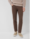 Brown dyed twill five-pocket trousers - Man | Roberto Verino