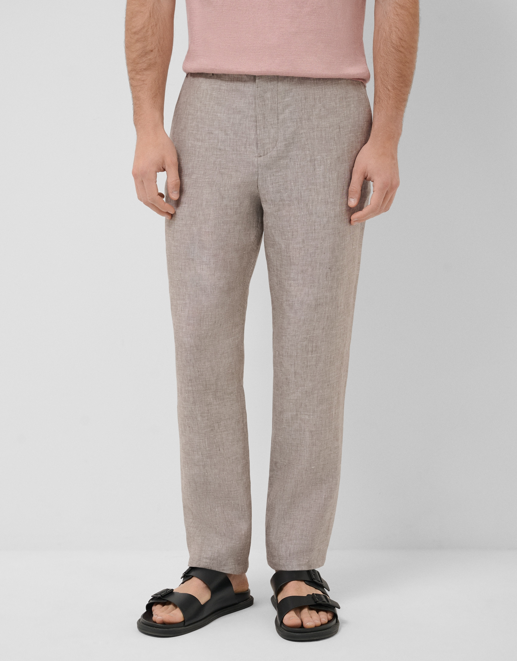 Grey linen trousers - Man - SS2026 | Roberto Verino