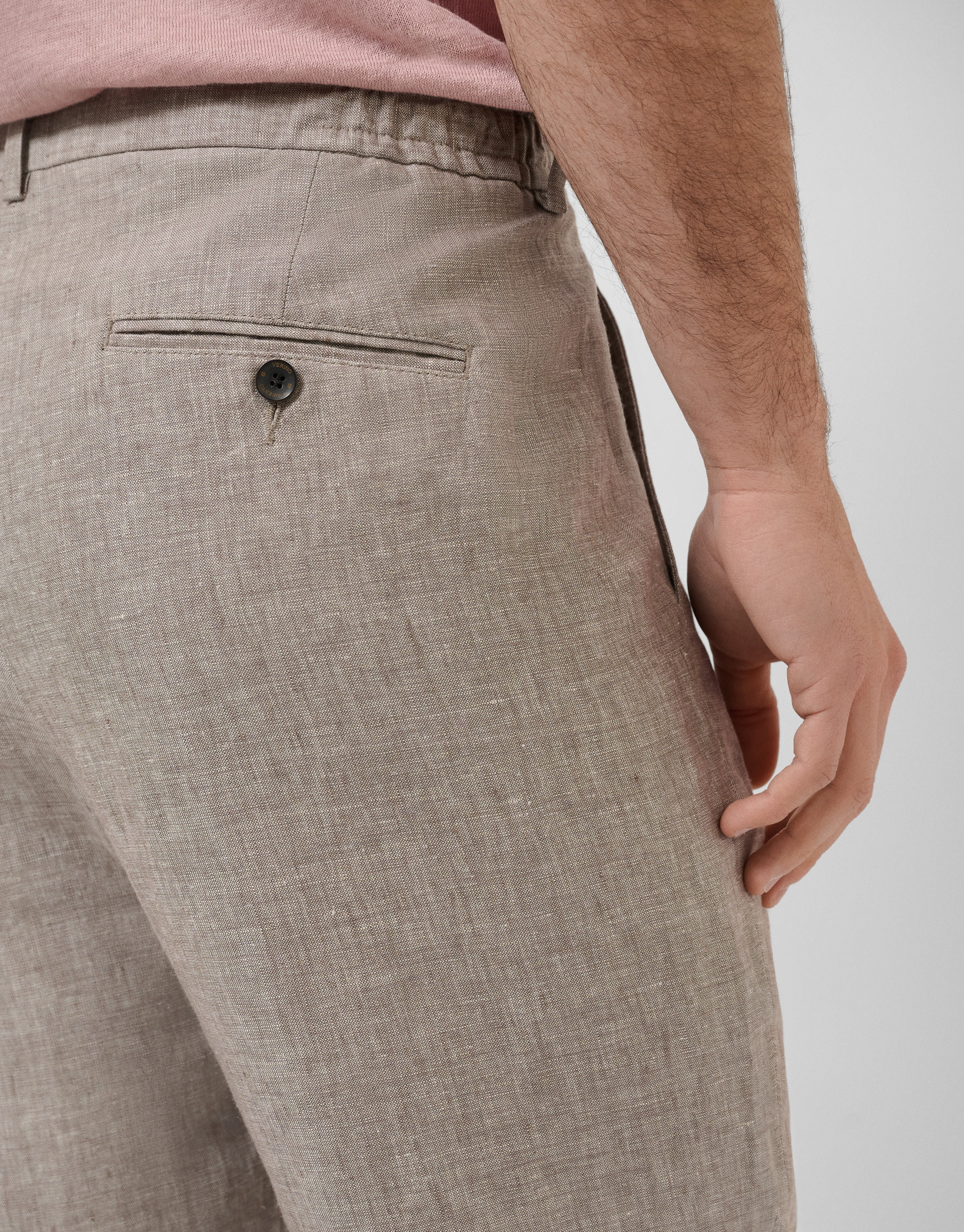 Grey linen trousers - Man - SS2026 | Roberto Verino