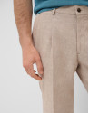 Beige linen trousers - Man - SS2026 | Roberto Verino