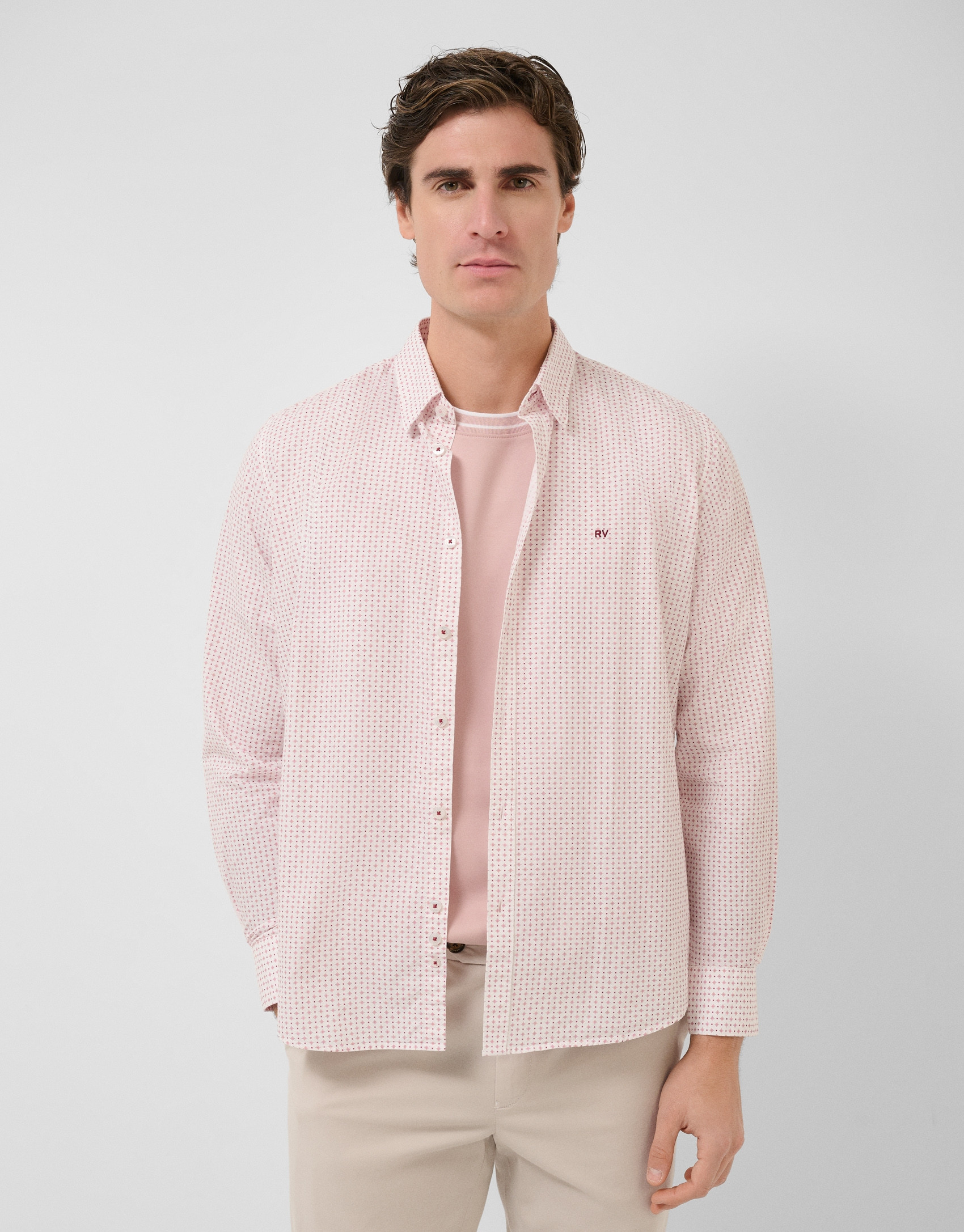 Camisa sport regular fit estampado ... | Roberto Verino