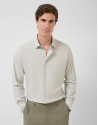 Regular fit casual shirt with light khaki ... | Roberto Verino
