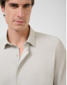 Regular fit casual shirt with light khaki ... | Roberto Verino