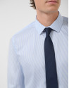 Light blue and white striped dress shirt - Man | Roberto Verino