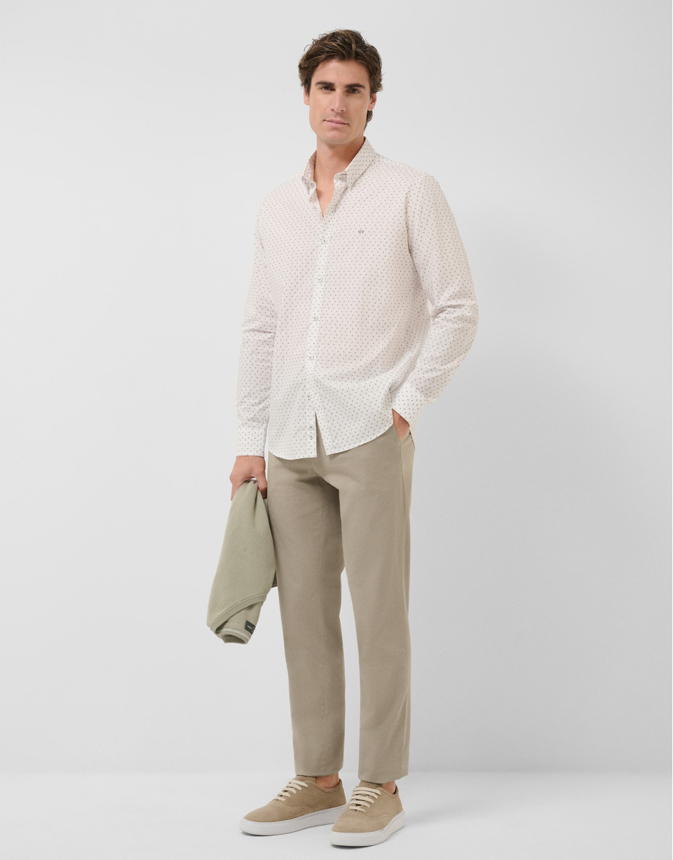 Khaki-dyed chino trousers - Man - SS2026 | Roberto Verino