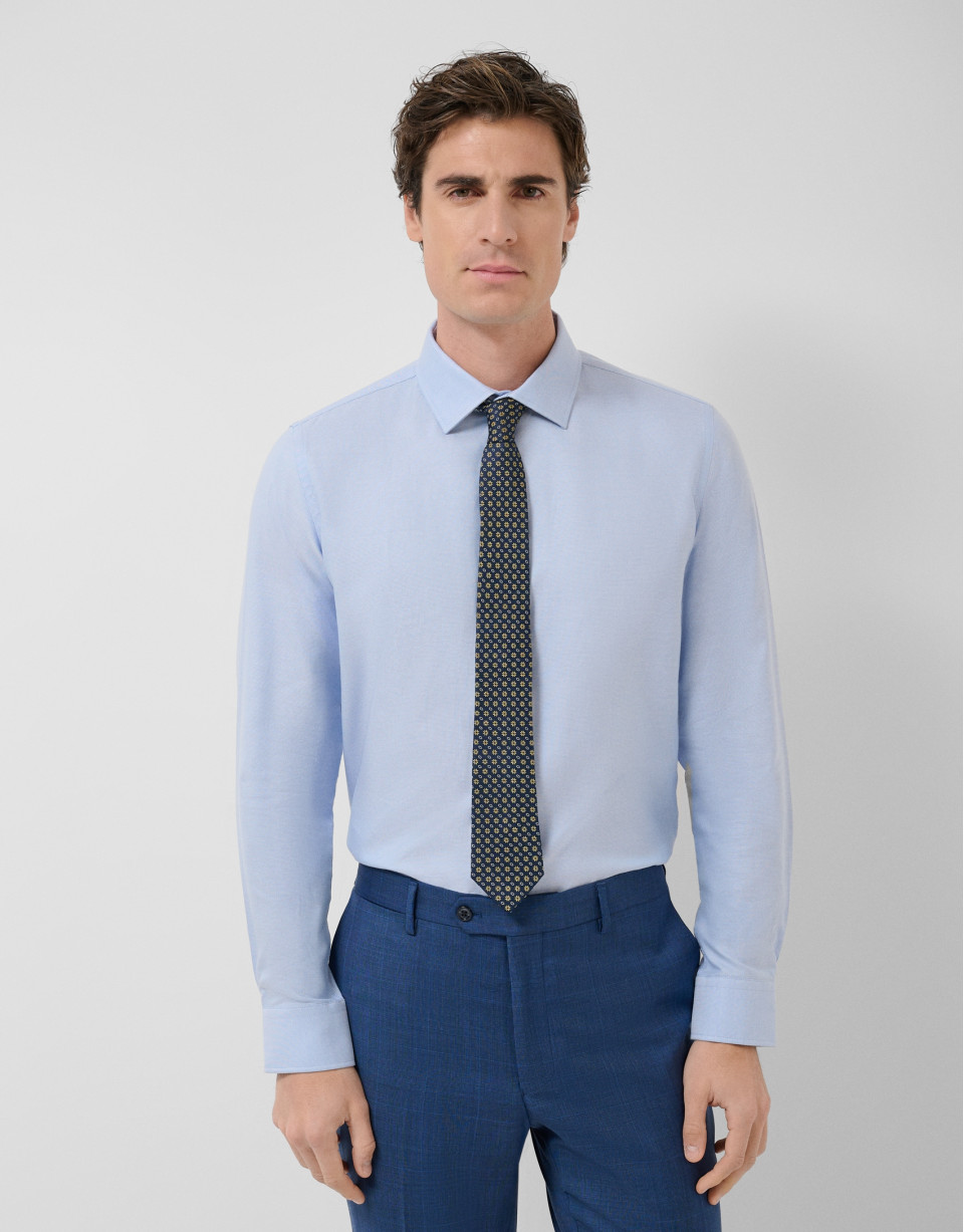 Light blue micro-textured dress shirt - Man | Roberto Verino