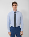 Camisa vestir microestructura celeste - Hombre | Roberto Verino
