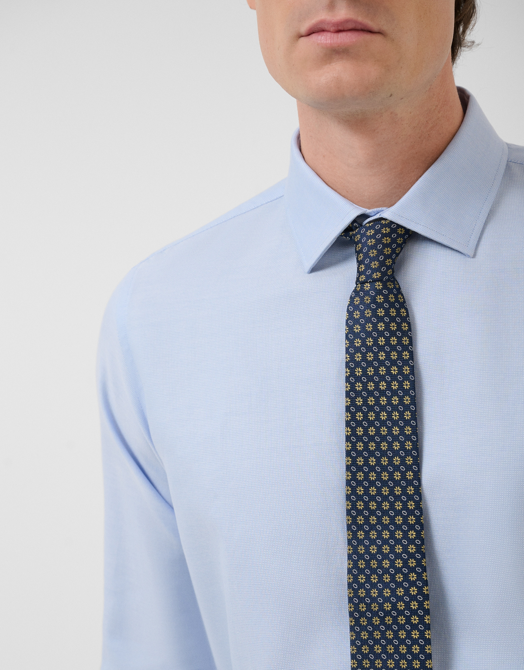 Light blue micro-textured dress shirt - Man | Roberto Verino