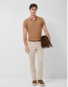 Polo tricotado camel - Hombre - PV2026 | Roberto Verino