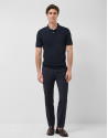 Navy structured knitted polo shirt - Man | Roberto Verino