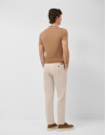 Polo tricotado camel - Hombre - PV2026 | Roberto Verino