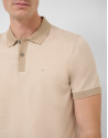 Three-colour camel/white mercerised jacquard ... | Roberto Verino