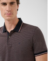Polo jacquard mercerizado tricolor ... | Roberto Verino