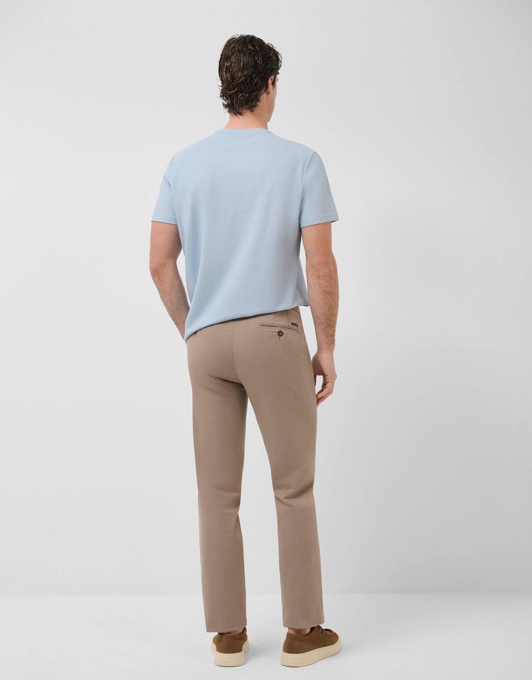 Light blue short-sleeved piqué T-shirt - Man | Roberto Verino