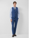 Ink blue checked waistcoat - Man - SS2026 | Roberto Verino