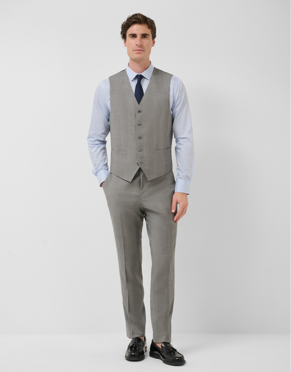 Grey checked waistcoat - Man - SS2026 | Roberto Verino