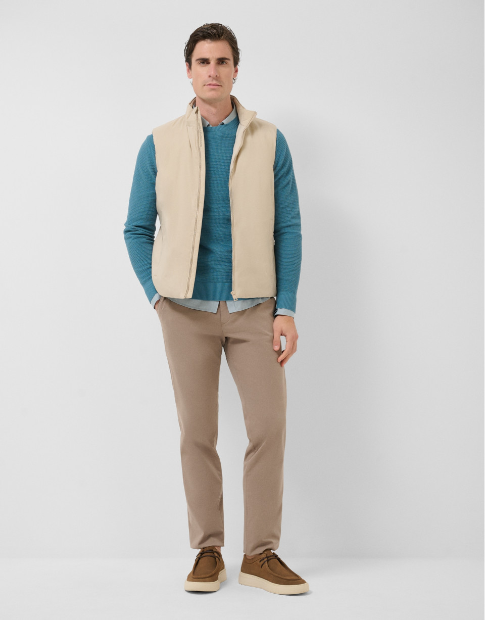 Ecru padded gilet - Man - SS2026 | Roberto Verino