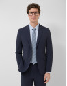 Navy blue technical fabric blazer - Man | Roberto Verino
