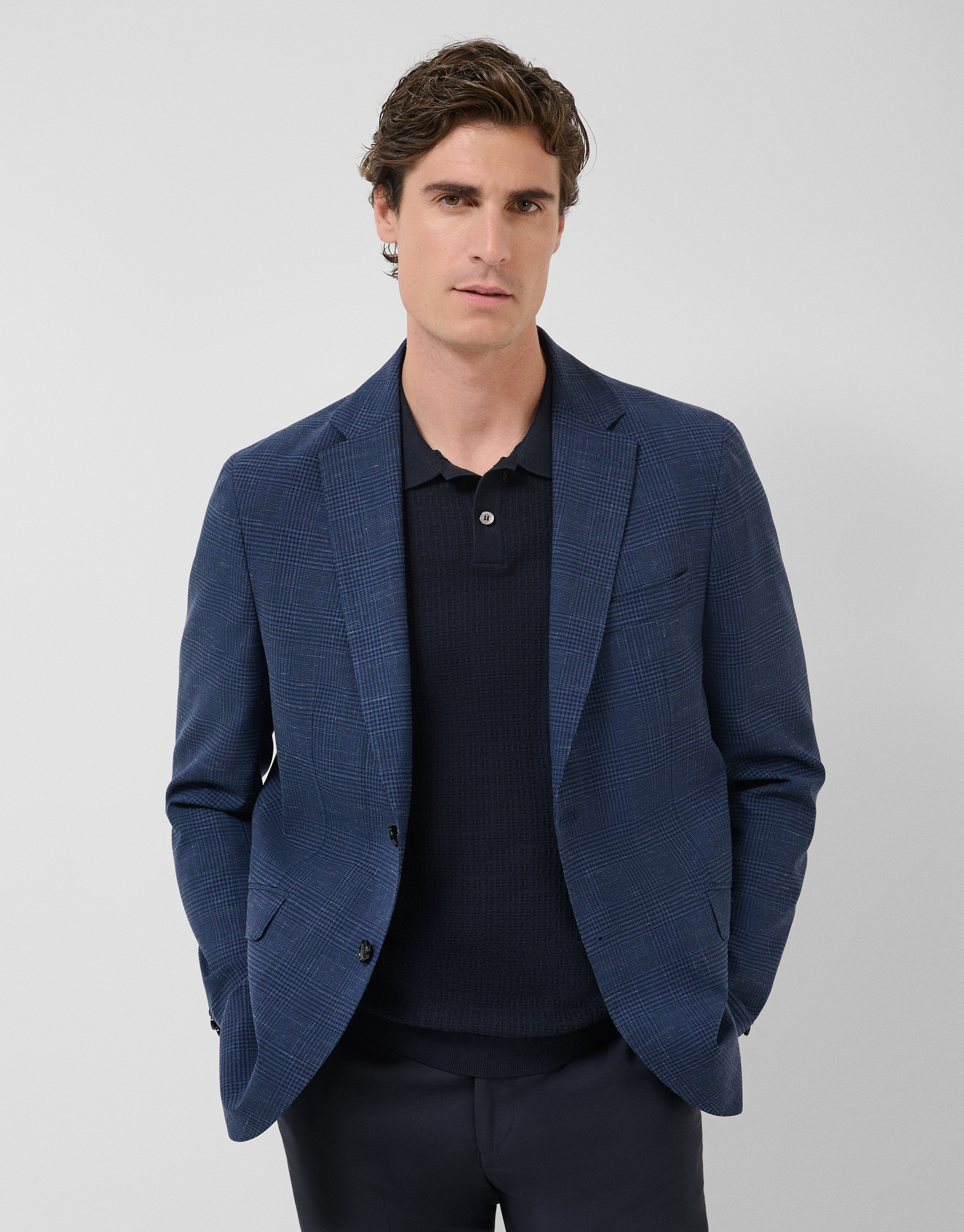 Americana cuadros tonos azules - Hombre | Roberto Verino