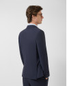 Navy blue technical fabric blazer - Man | Roberto Verino