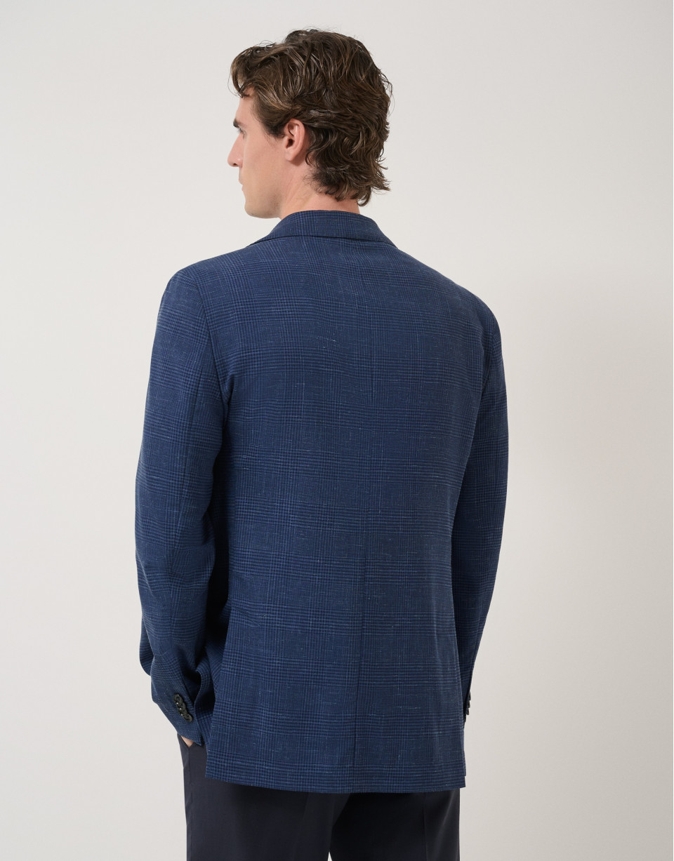Blue checked blazer - Man - SS2026 | Roberto Verino