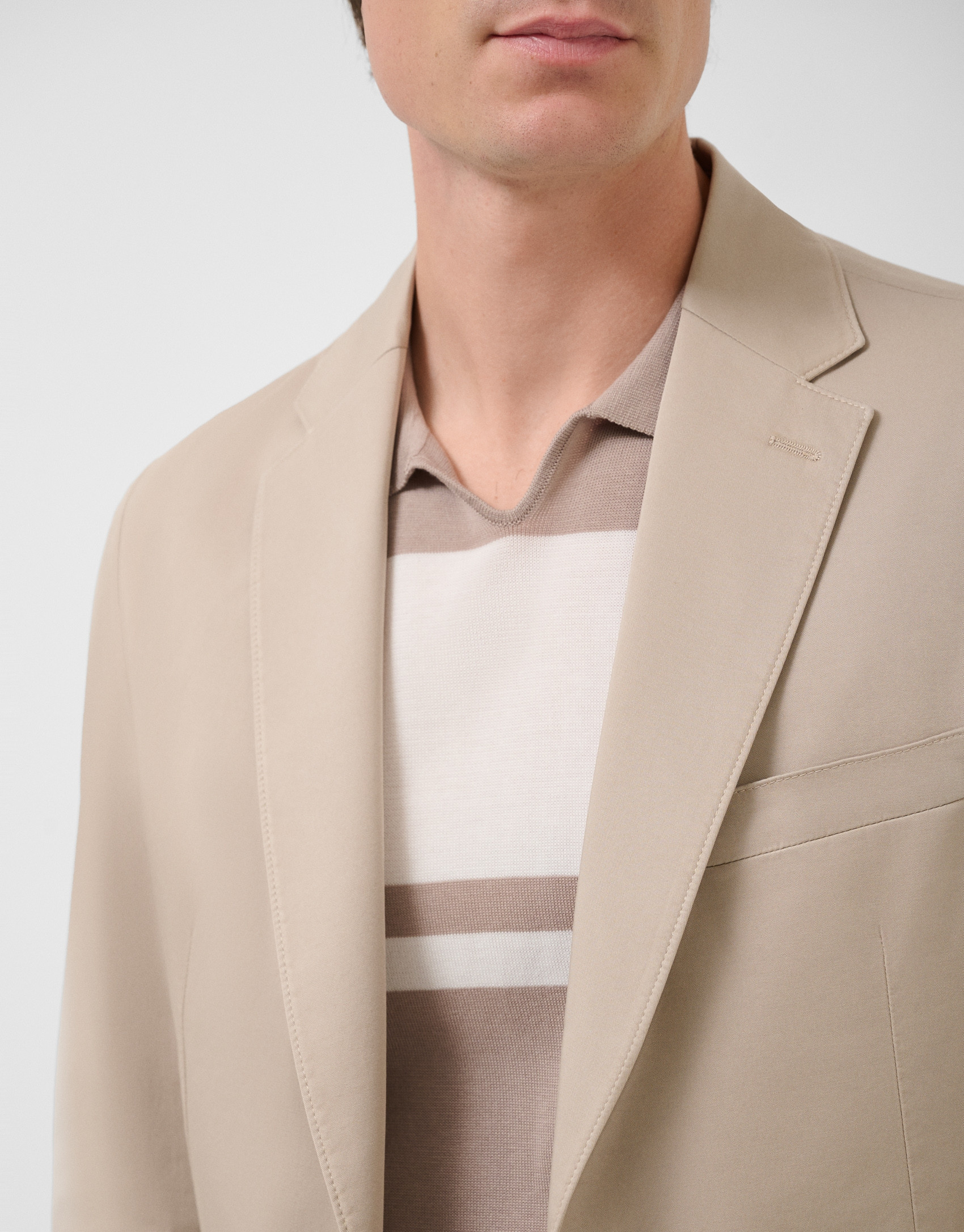 Sand-dyed cotton jacket - Man - SS2026 | Roberto Verino