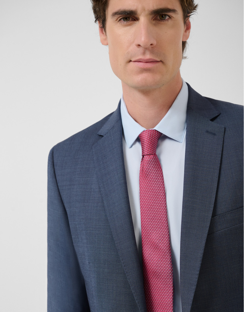 Traje half canvas slim fit falso liso marino | Roberto Verino