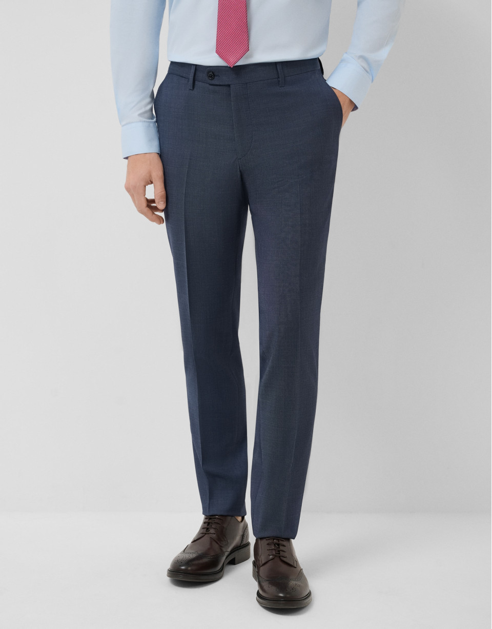 Traje half canvas slim fit falso liso marino | Roberto Verino