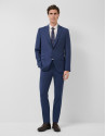Traje half canvas slim fit ojo de perdiz azul | Roberto Verino