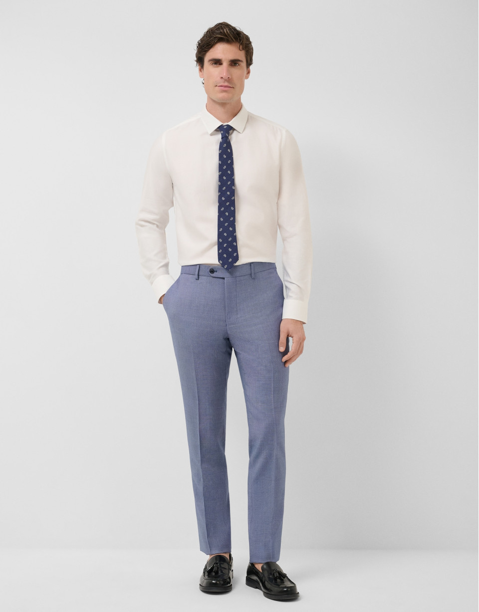 Traje half canvas slim fit ojo perdiz azul ... | Roberto Verino