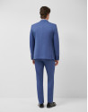 Half canvas slim fit suit in plain blue-grey | Roberto Verino