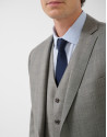 Half canvas slim fit suit in grey check - Man | Roberto Verino