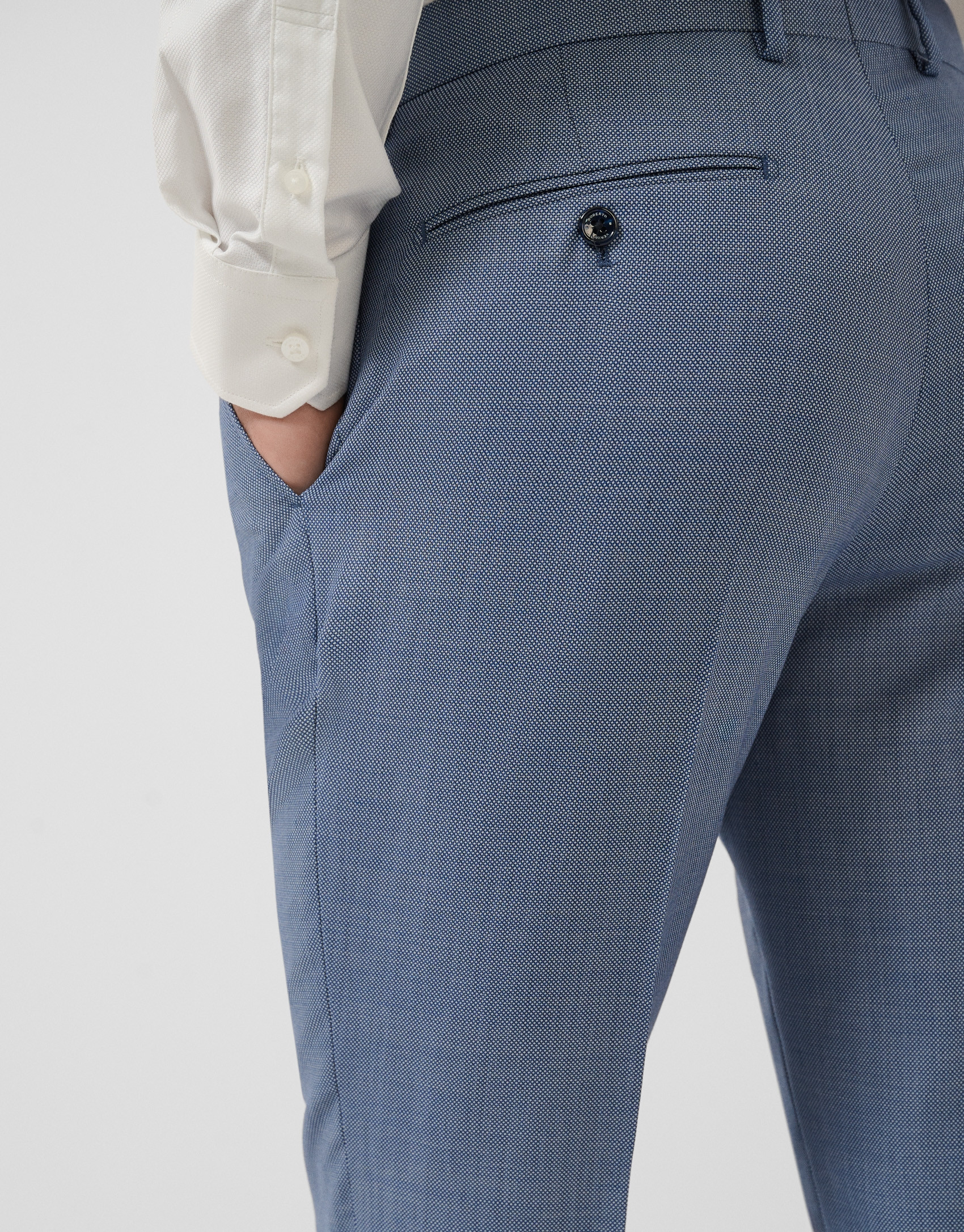 Traje half canvas slim fit ojo perdiz azul ... | Roberto Verino