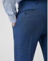 Traje half canvas slim fit cuadros azul tinta | Roberto Verino