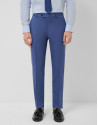 Half canvas slim fit suit in plain blue-grey | Roberto Verino