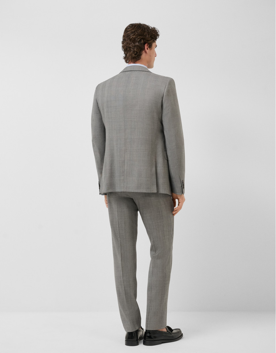 Traje half canvas slim fit cuadros tonos grises | Roberto Verino
