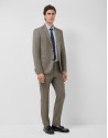 Slim fit mink wool half canvas suit - Man | Roberto Verino