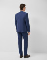 Half canvas slim fit suit in blue bird's eye | Roberto Verino