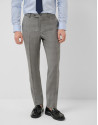 Traje half canvas slim fit cuadros tonos grises | Roberto Verino