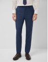 Half canvas slim fit suit in blue bird's eye | Roberto Verino