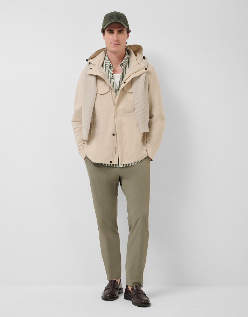 Long beige parka - Man - SS2026 | Roberto Verino